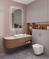 Плитка 30x8 8мм Liguria Pink глянцевая Smile Tile