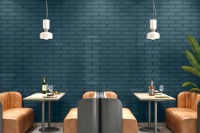 Плитка 40x10 9мм Monte Blue глянцевая Smile Tile