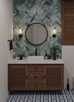 Плитка 23x8 10мм Jazz Ocean Blue глянцевая объемная Smile Tile Плитка 23x8 10мм Jazz Ocean Blue глянцевая объемная Smile Tile