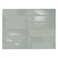 Керамическая  Rivera Fog матовая объемная 30x8 8мм Smile Tile