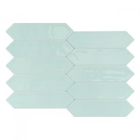 Керамическая  Picket Aqua глянцевая объемная 30x8 10мм Smile Tile