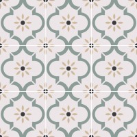 Керамогранит Эклектика Арабески Зеленый матовая 20x20 8мм Smile Tile