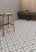 Керамогранит Эклектика Арабески Зеленый матовая 20x20 8мм Smile Tile