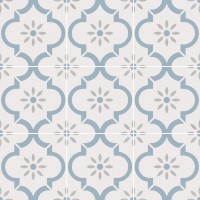 Керамогранит Эклектика Арабески Голубой матовая 20x20 8мм Smile Tile