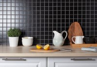 мозаика 31x31 6мм Staro Black Matt матовая Starmosaic