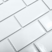 мозаика 30x29 6мм Brick & Metro Brick White Glossy глянцевая Starmosaic