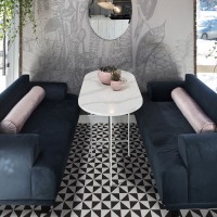 мозаика 28x28 6мм Geometry Triangolo Chess Matt матовая Starmosaic