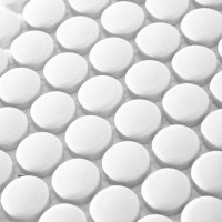 мозаика 32x31 6мм Shapes Penny Round White Matt матовая Starmosaic