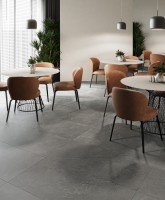 Керамогранит 120x60 9мм Antislip Limestone Nero нескользящая r12 Staro