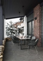 Керамогранит 120x60 9мм Antislip Limestone Nero нескользящая r12 Staro