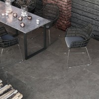 Керамогранит 120x60 9мм Antislip Limestone Nero нескользящая r12 Staro