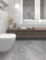 Керамогранит 120x60 8мм Lunarossa Imperial Grey Carving Satin сатинированная Staro