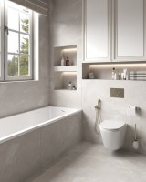 Керамогранит 120x60 9мм Lunarossa Elegant Bianco Satin сатинированная с карвингом Staro