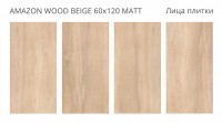 Керамогранит 120x60 8мм Foresta Amazon Wood Beige Matt матовая Staro
