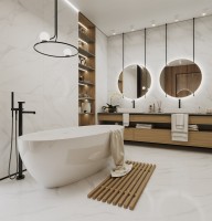 Керамогранит 120x60 8мм Palacio Swizer White Polished полированная Staro