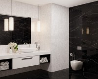 Керамогранит 60x60 9мм Oasis Conical Black High Gloss полированная зеркальная Staro