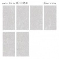 Керамогранит 120x60 8мм Silk Alpine Bianco Matt матовая Staro