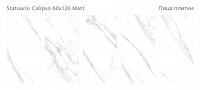 Керамогранит 120x60 8мм Silk Statuario Calipso Matt матовая Staro
