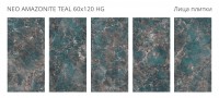 Керамогранит Palacio Neo Amazonite Teal High Gloss полированная зеркальная 120x60 9мм Staro