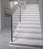 Ступень керамогранит L Ступени Statuario Calipso Matt С Подступенником матовая 120x32 8мм Staro Ступень керамогранит L Ступени Statuario Calipso Matt С Подступенником матовая 120x32 8мм Staro