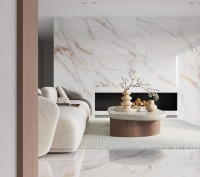 Керамический слэб Polished Beldia Bianco полированная 280x120 6мм Staroslabs