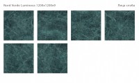 Керамический слэб 120x120 9мм Polished Nord Verde Luminous полированная зеркальная Staroslabs