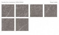 Керамический слэб 120x120 9мм Polished Tundra Gris Luminous полированная зеркальная Staroslabs
