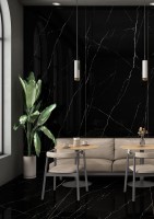 Керамический слэб 120x120 9мм Polished Marquina Olpse Luminous полированная зеркальная Staroslabs