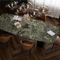 Керамический слэб 320x80 12мм Fullbody Peacock Verde текстурированная Staroslabs