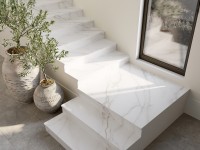 Керамический слэб 320x160 12мм Matt Calacatta Supreme Honed сатинированная Staroslabs