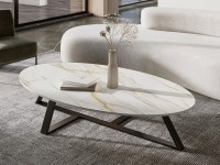 Керамический слэб 320x160 12мм Matt Calacata Gold Honed сатинированная Staroslabs