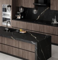 Керамический слэб 320x160 12мм Matt Calacatta Black матовая Staroslabs