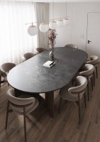 Керамический слэб 320x80 12мм Matt Fancy Antracit текстурированная Staroslabs