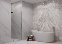 Керамический слэб Polished Patagonoa Bianco полированная 280x120 6мм Staroslabs
