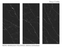 Керамический слэб Polished Nero Margiua полированная 270x120 6мм Staroslabs