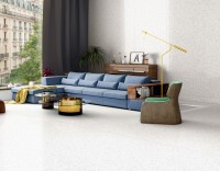 Керамический слэб 240x80 15мм Polished Gravel Blanco полированная Starotech