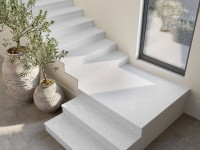 Керамический слэб 240x80 15мм Polished Gravel Blanco полированная Starotech