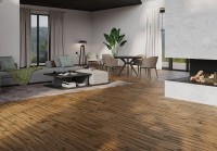 Керамогранит 120x20 9мм Sherwood Pekan Carving матовая Starowood