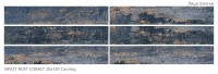 Керамогранит 120x20 9мм Savoy Rust Cobalt Carving матовая Starowood
