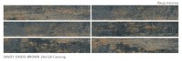 Керамогранит 120x20 9мм Savoy Brown Carving матовая Starowood