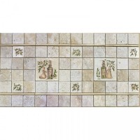 Натуральный травертин 20x20 10мм Provance Оливки №2 необработанная (ненаполненная) Stone4Home