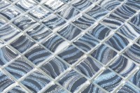 Стеклянная мозаика 32x32 4мм Glitter 7800 Blue глянцевая Vidrepur