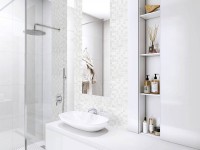 Стеклянная мозаика 32x32 4мм Astra White глянцевая рельефная Vidrepur