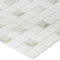 Стеклянная мозаика 32x32 4мм Edna 100 глянцевая объемная Vidrepur