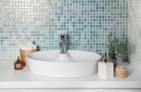 Стеклянная мозаика 32x32 4мм Fusion Light Green глянцевая рельефная Vidrepur