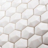 Стеклянная мозаика 32x31 4мм Hexagon Matt 904D Honey матовая Vidrepur