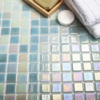 Стеклянная мозаика 32x32 4мм Shell Green 553/554 перламутр Vidrepur