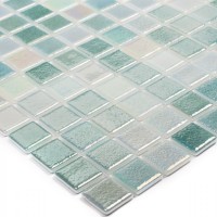 Стеклянная мозаика 32x32 4мм Shell Green 553/554 перламутр Vidrepur