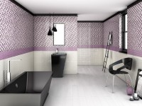 Мозаика Edna Purple глянцевая объемная 32x32 4мм Vidrepur