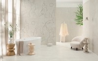 Плитка 59x119 Тери слоновая кость рельеф Tubadzin